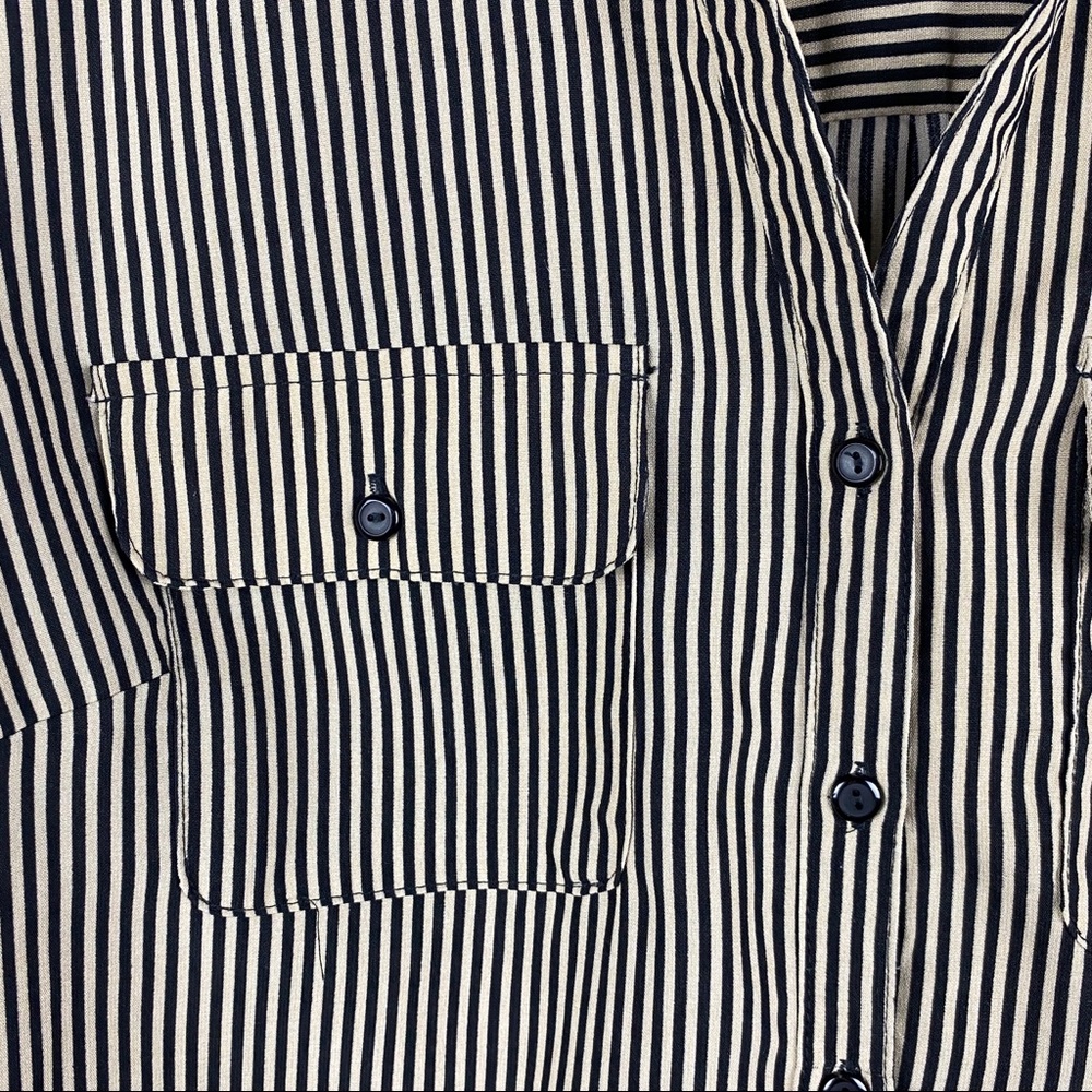 Notations Stripped Button Down Blouse - image 4